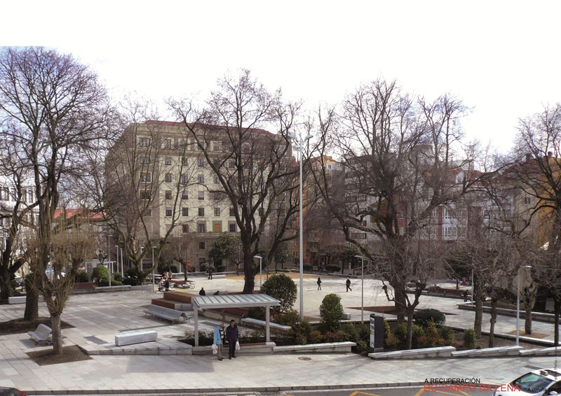Campo da Leña · marquesina y plaza